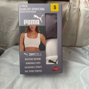 PUMA Seamless Sports Bra 2-Pack - purple and White